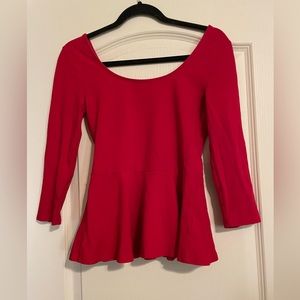 Express red peplum blouse